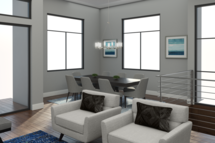 Online Designer Combined Living/Dining 3D Model
