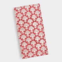 Online Designer Other Brick Red Floral Fan Print Napkins Set Of 4