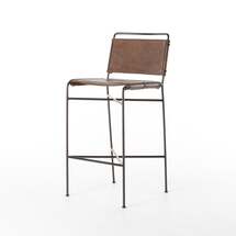 Online Designer Kitchen Wharton Counter Stool in Distressed Brown