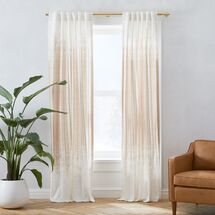 Online Designer Living Room Echo Print Curtains (Set of 2) - Gold Dust