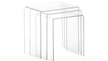 Online Designer Living Room 3-Piece Peekaboo Acrylic Nesting Table Set