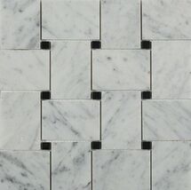 Online Designer Bathroom Arbor Carrara With Black Dot Marble Tile, Polished