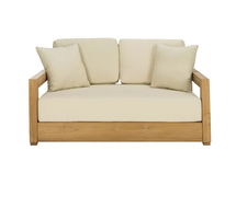 Online Designer Patio Montford Teak Loveseat with Cushions