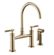 Online Designer Kitchen Brizo Litze® Bridge Faucet with Arc Spout and Side Sprayer