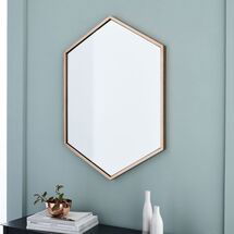 Online Designer Nursery Metal Framed Hexagon Mirror