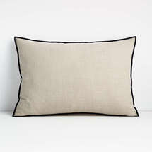 Online Designer Home/Small Office Moonbeam 22"x15" Merrow Stitch Cotton Pillow with Down Insert