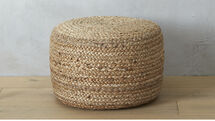 Online Designer Living Room braided hemp pouf