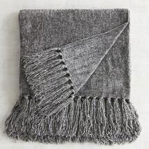 Online Designer Living Room Gray Chenille Throw