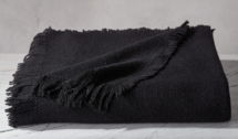 Online Designer Living Room MERINO WOOL BLACK THROW