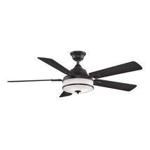 Online Designer Combined Living/Dining 52" CONTEMPORARY GLASS SHADE CEILING FAN