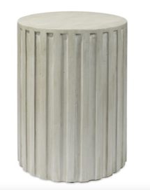 Online Designer Home/Small Office Fluted Column Side Table Grey