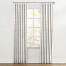 Online Designer Combined Living/Dining Dining Room - White & Gray Marled Ripplefold Curtains