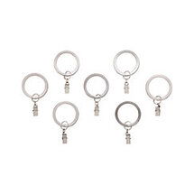 Online Designer Living Room  Set of 7 Matte Silver Curtain Rings  