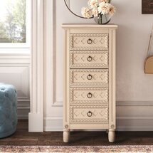 Online Designer Bedroom Aerin Free standing Jewelry Armoire with Mirror