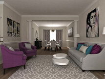 Online Designer Combined Living/Dining 3D Model