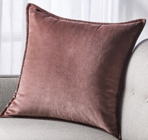 Online Designer Bedroom Brenner Velvet Dusty Lavender Pillow with Down-Alternative Insert 20"