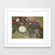 Online Designer Living Room flower Japanese painting  Framed Art