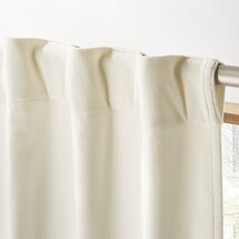 Online Designer Bedroom IVORY VELVET CURTAIN PANEL 48"X96"