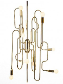 Online Designer Kitchen Stilnovo Trombone Chandelier - Gold LS1143S