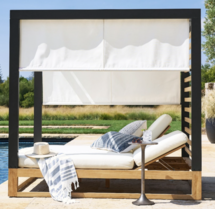 Online Designer Patio Malibu Metal & Teak Outdoor Daybed