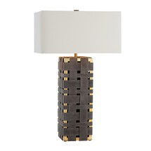 Online Designer Business/Office Gray Suede Lamp