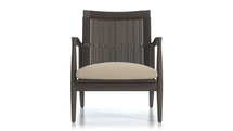 Online Designer Combined Living/Dining Sebago Midcentury Rattan Chair with Fabric Cushion