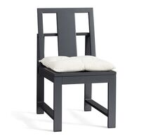 Online Designer Patio Indio Metal Dining Side Chair Frame, Slate