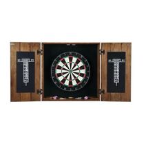 Online Designer Other Brookline Drifter Solid Wood Dartboard and Cabinet Set