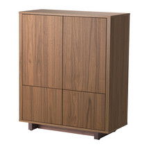 Online Designer Living Room STOCKHOLM Cabinet with 2 drawers, walnut veneer