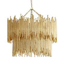 Online Designer Living Room Golden Rod Two Tier Chandelier