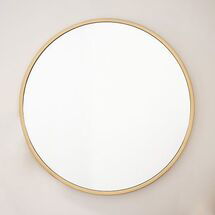 Online Designer Combined Living/Dining Metal Framed 48" Round Mirror
