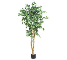 Online Designer Combined Living/Dining Faux Potted Palace Style Ficus Tree