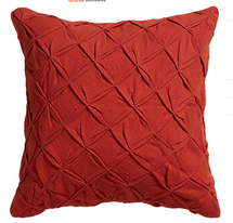 Online Designer Home/Small Office pintuck red-orange 18" pillow