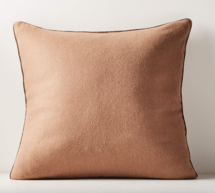 Online Designer Combined Living/Dining IVY CAMEL BROWN CASHMERE THROW PILLOW WITH FEATHER-DOWN INSERT 20"