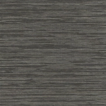 Online Designer Hallway/Entry Woven Horizon Grass Cloth 18' x 36" Wallpaper Roll (Black/Gray)