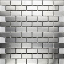 Online Designer Kitchen Stainless Steel Mosaic Tile 1x2