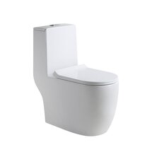 Online Designer Bathroom HT-0001 Dual Flush Elongated One-Piece Toilet (Seat Included)