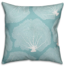 Online Designer Bedroom Winfree Sea Fan Coral 18" Throw Pillow