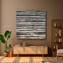 Online Designer Hallway/Entry Framed Textured Wall Art Minimalist Painting on Canvas Black White Modern Painting Wabi Sabi Wall Art Custom Wall Art Living Room Painting