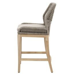 Online Designer Bathroom Loom Outdoor Counter Stool, Platinum