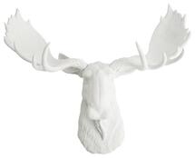 Online Designer Living Room The Edmonton, Large White Faux Moose Head Wall Mount