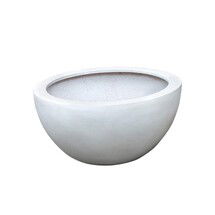 Online Designer Patio Bradford Planter, Medium Wide Planter, Ivory