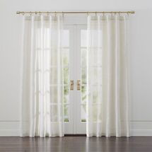 Online Designer Living Room Linen Sheer 52"x84" Natural Curtain Panel