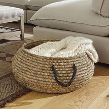 Online Designer Living Room Crochet Low Basket