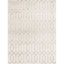 Online Designer Home/Small Office Glam Ivory Area Rug