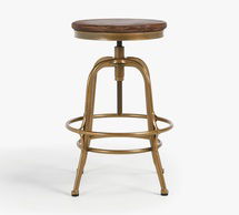 Online Designer Kitchen Leary Reclaimed Wood Swivel Counter Stool