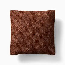 Online Designer Living Room Heathered Basketweave Wool Pillow Cover