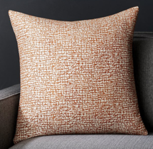 Online Designer Living Room Saldana 18" Orange Pillow with Down-Alternative Insert