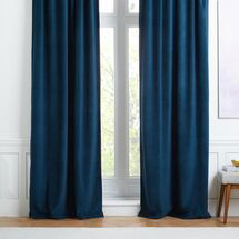 Online Designer Bedroom Worn Velvet Curtain - Regal Blue