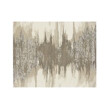 Online Designer Living Room Birch Neutral Wool-Blend Abstract Rug